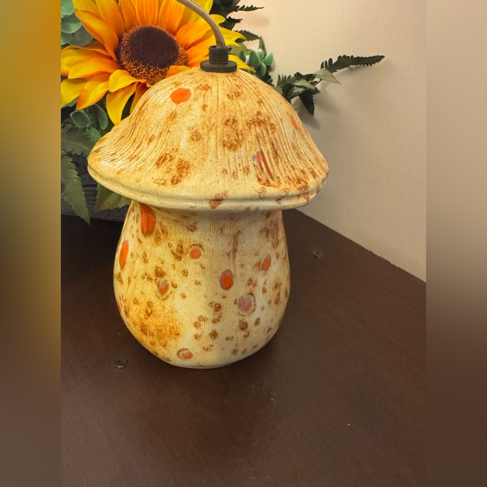 Vintage Mushroom Shaped Ceramic Light